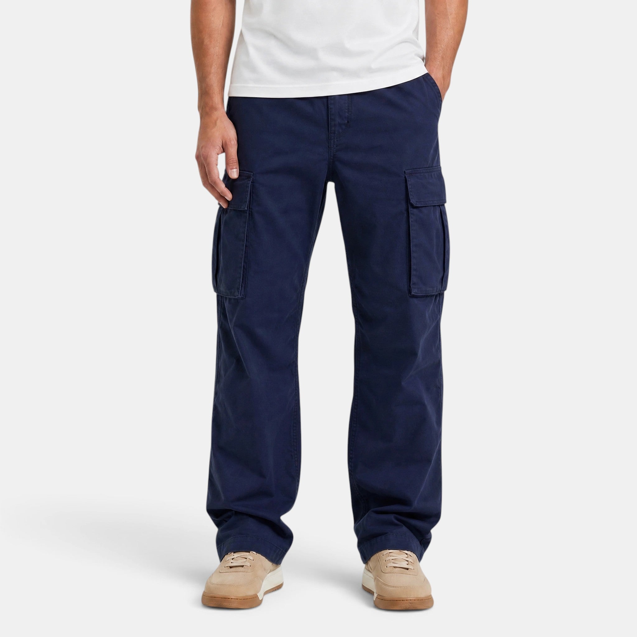 Men's Cargo Pants with Straight Leg and Flap Pockets