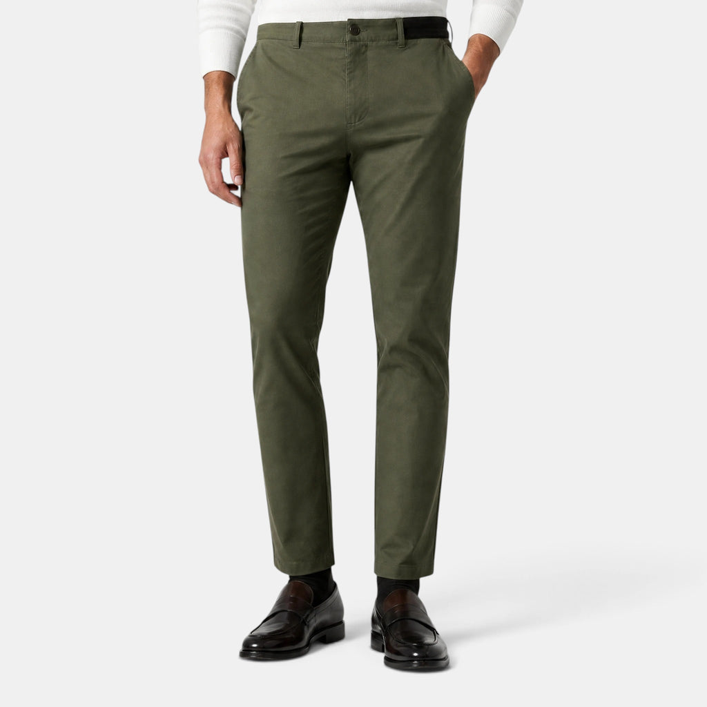 Men's Chino Pants with Belt Loops and Side Pockets