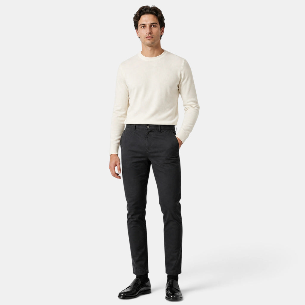 Men's Chino Pants with Belt Loops and Side Pockets