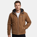 Men's Hooded Jacket with Full Zip and Chest Pocket