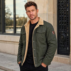 Men's Jacket with Button Front and Chest Pockets