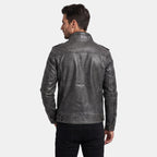 Men's Jacket with Zip Front and Stand Collar with Chest Pockets