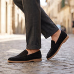 Men's Loafers with Penny Strap and Moc Toe