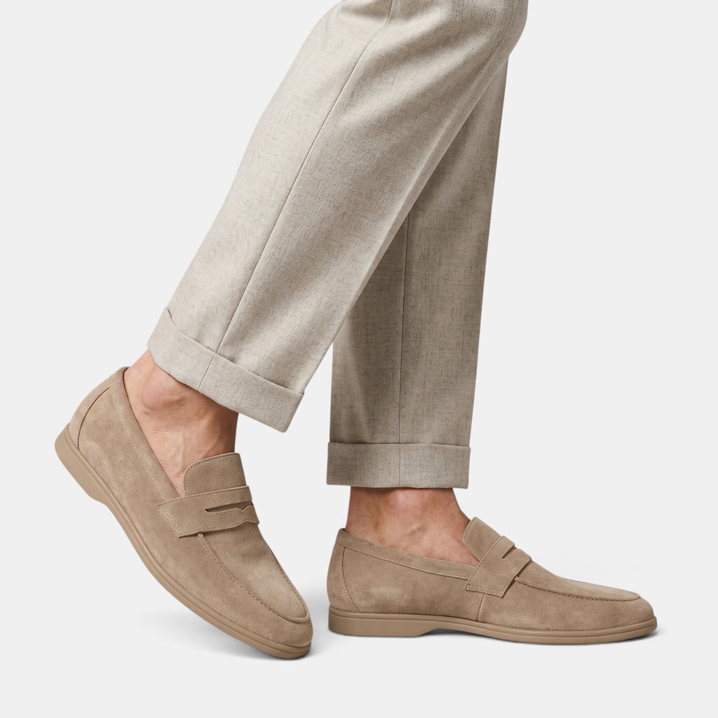 Men's Loafers with Penny Strap and Moc Toe