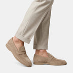 Men's Loafers with Penny Strap and Moc Toe