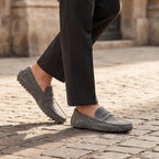 Men's Loafers with Penny Strap and Moc Toe