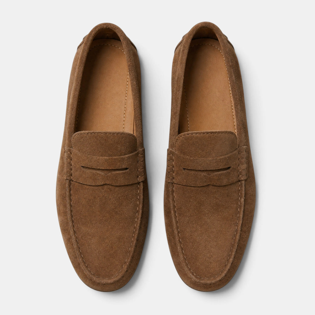 Men's Loafers with Penny Strap and Moc Toe