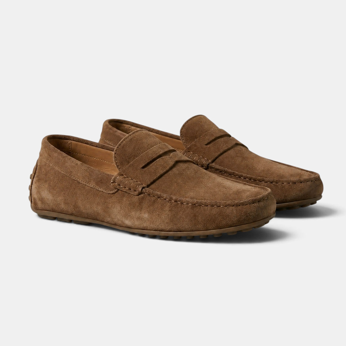 Men's Loafers with Penny Strap and Moc Toe