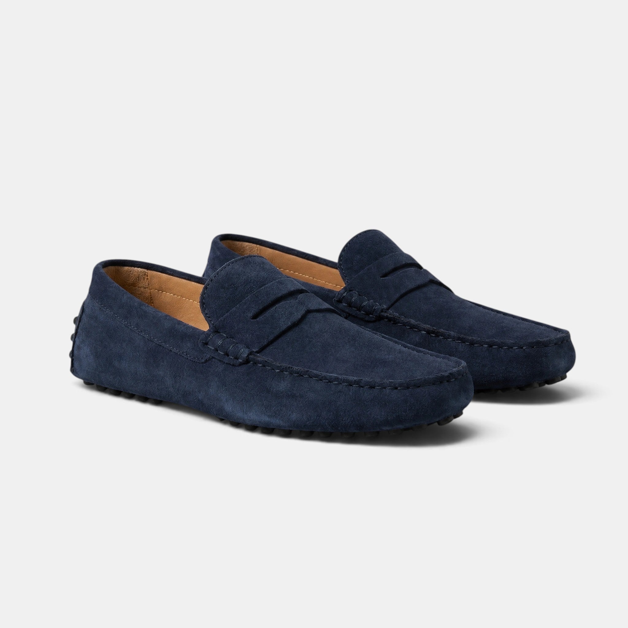 Men's Loafers with Penny Strap and Moc Toe