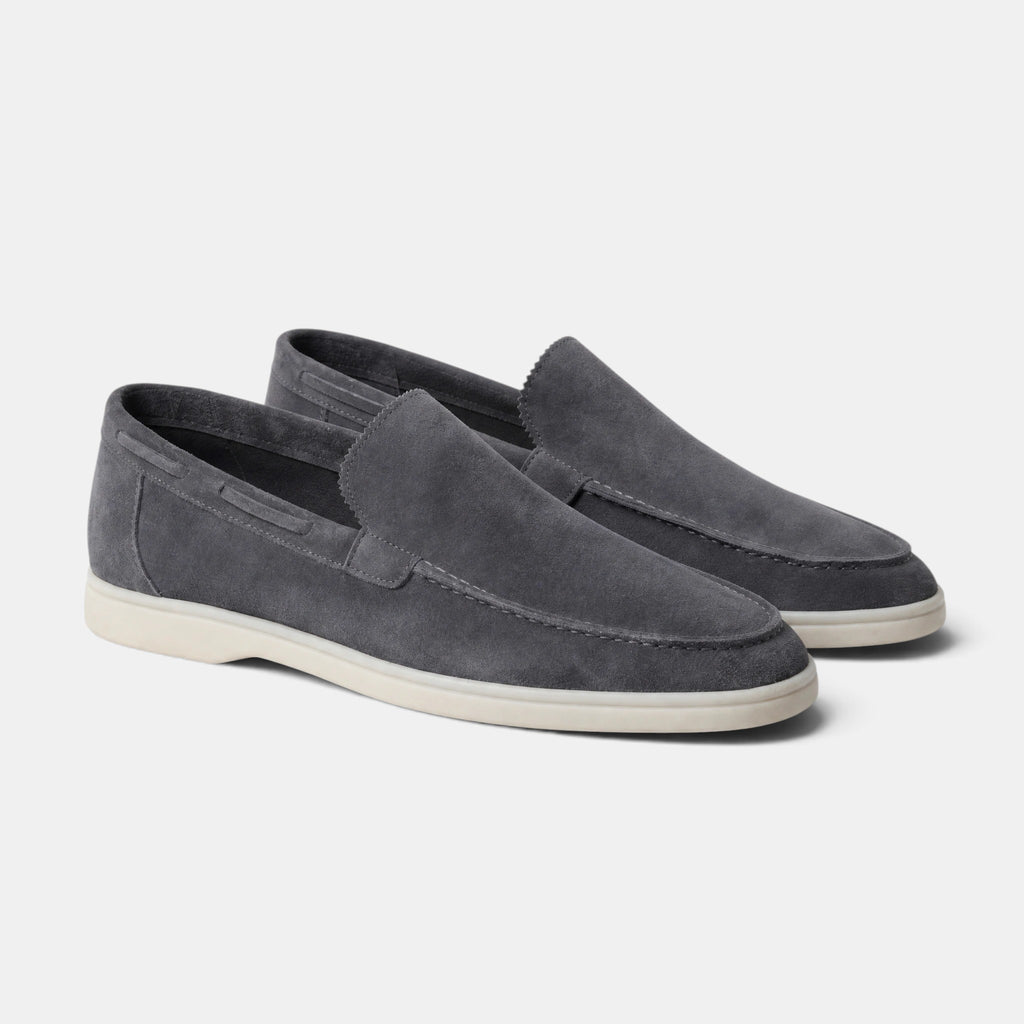 Men's Loafers with Slip On Design and Moc Toe