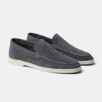 Men's Loafers with Slip On Design and Moc Toe