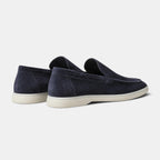 Men's Loafers with Slip On Design and Moc Toe
