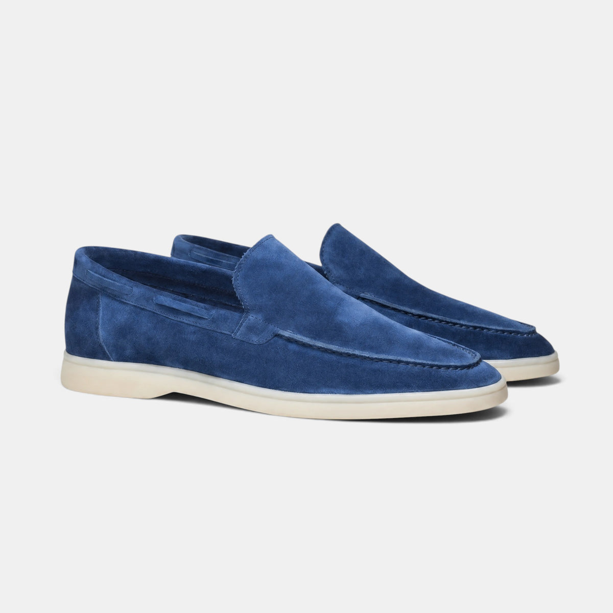 Men's Loafers with Slip On Design and Moc Toe