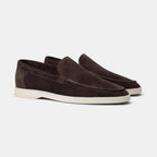 Men's Loafers with Slip On Design and Moc Toe