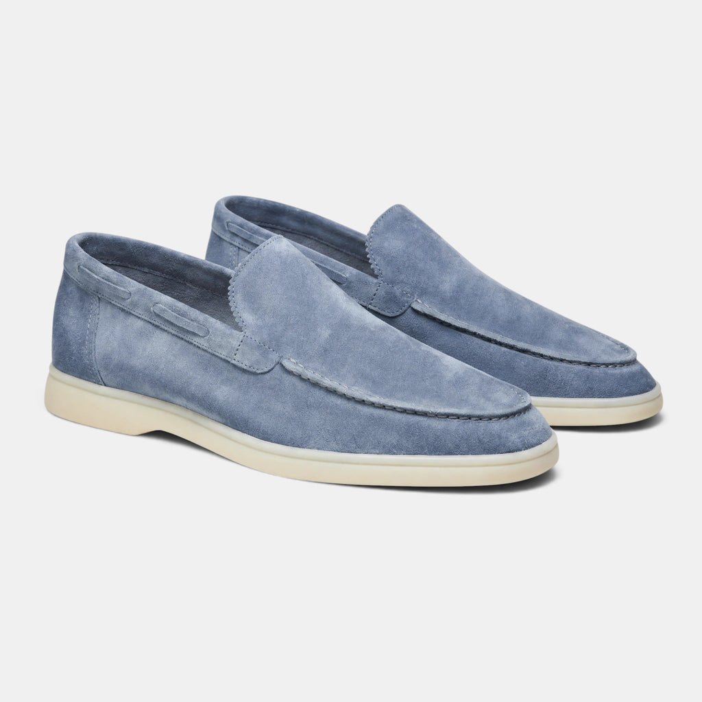 Men's Loafers with Slip On Design and Moc Toe