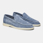 Men's Loafers with Slip On Design and Moc Toe