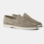 Men's Loafers with Slip On Design and Moc Toe