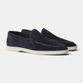 Men's Loafers with Slip On Design and Moc Toe