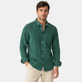 Men's Long Sleeve Shirt with Button Front and Chest Pocket