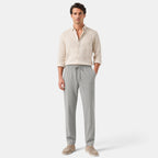 Men's Pants with Drawstring Waist and Straight Leg