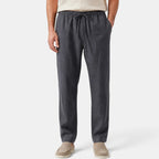 Men's Pants with Drawstring Waist and Straight Leg
