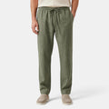 Men's Pants with Drawstring Waist and Straight Leg