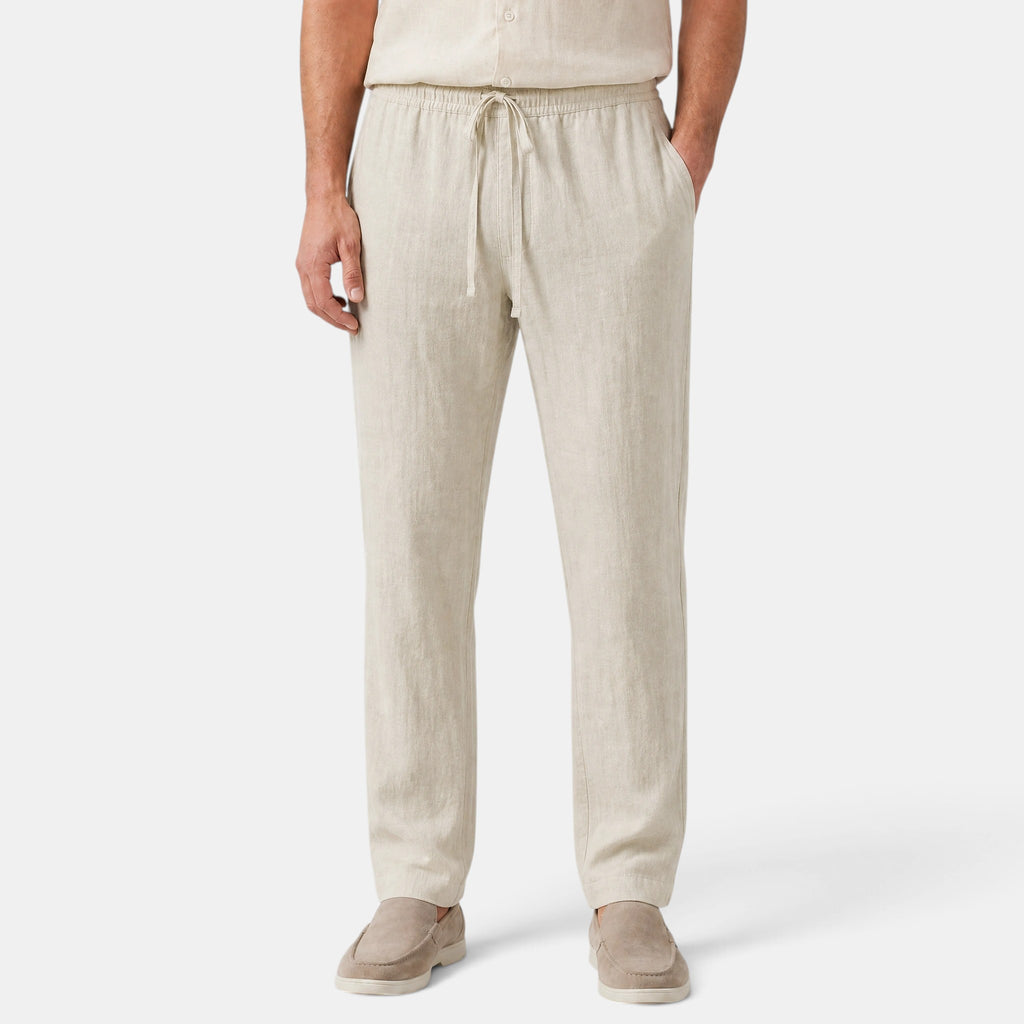 Men's Pants with Drawstring Waist and Straight Leg