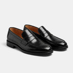Men's Penny Loafers with Slip On Design and Moc Toe