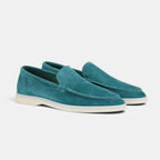 Men's Slip On Loafers with Round Toe and Contrast Sole