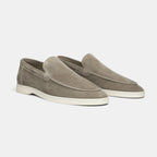 Men's Slip On Loafers with Round Toe and Contrast Sole