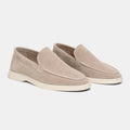 Men's Slip On Loafers with Round Toe and Contrast Sole