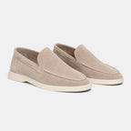 Men's Slip On Loafers with Round Toe and Contrast Sole