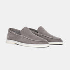 Men's Slip On Loafers with Round Toe and Contrast Sole