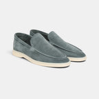 Men's Slip On Loafers with Round Toe and Contrast Sole