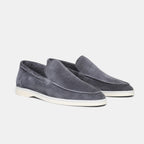 Men's Slip On Loafers with Round Toe and Contrast Sole