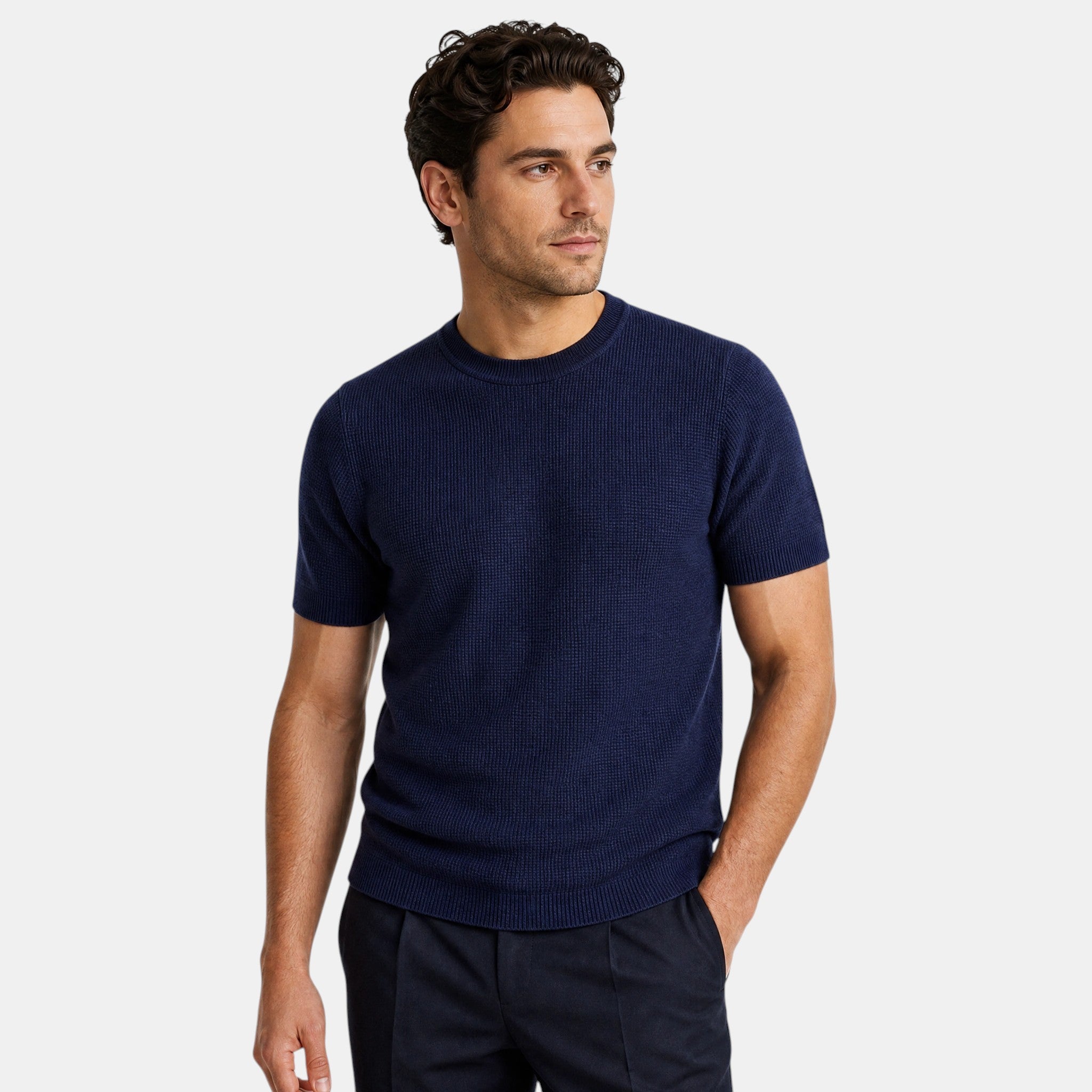 Men's T-Shirt with Crew Neck and Short Sleeves