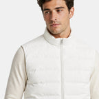 Men's Vest with Stand Collar and Zip Front