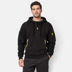 Men's Hoodie with Half Zip and Zip Front Pockets