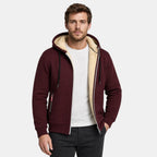 Men's Hooded Jacket with Full Zip and Front Pockets