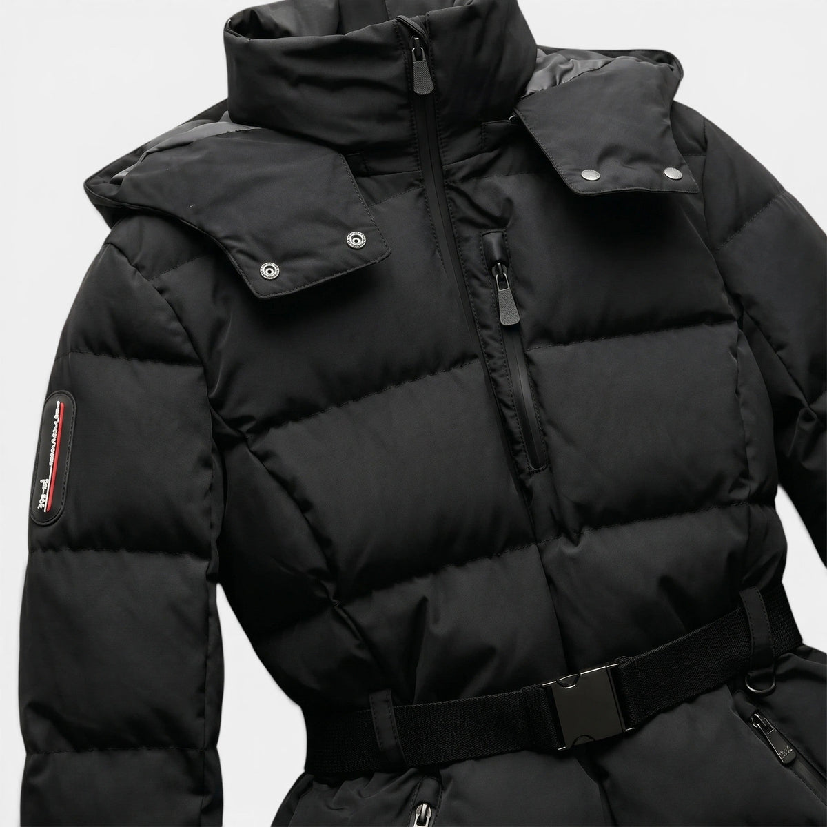 Women’s Belted Puffer Jacket Water Resistant Winter Coat SnugBubs Australia