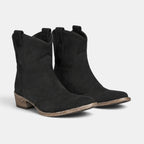 Women's Ankle Boots with Cowboy Style and Block Heel