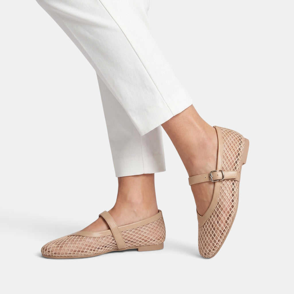 Women's Ballet Flats with Mary Jane Strap and Buckle Closure