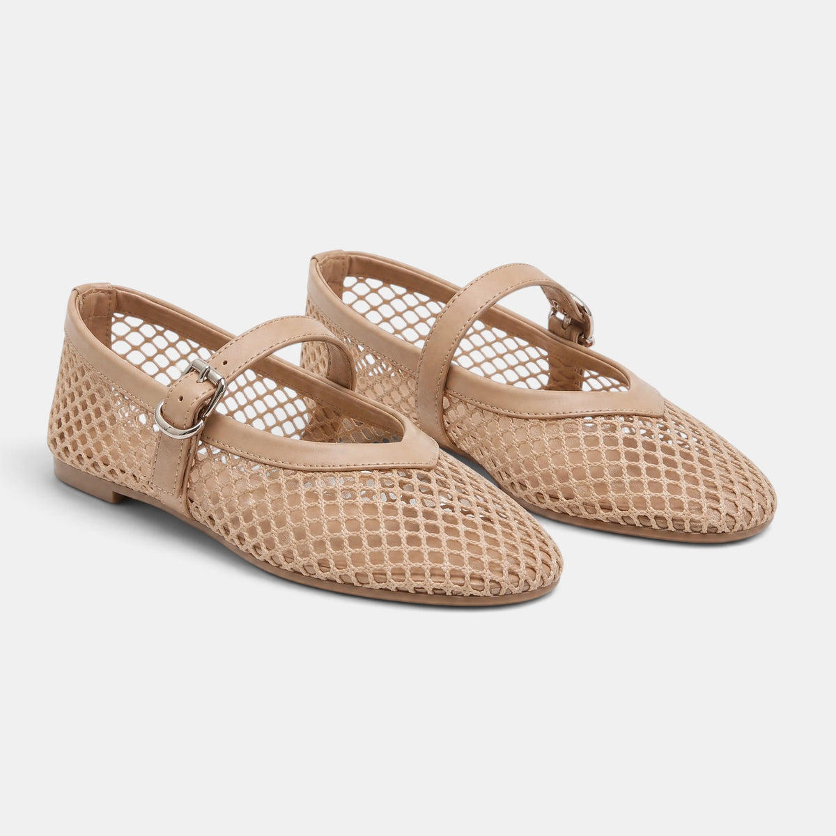 Women's Ballet Flats with Mary Jane Strap and Buckle Closure