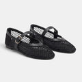 Women's Ballet Flats with Mary Jane Strap and Buckle Closure