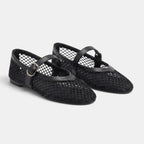 Women's Ballet Flats with Mary Jane Strap and Buckle Closure
