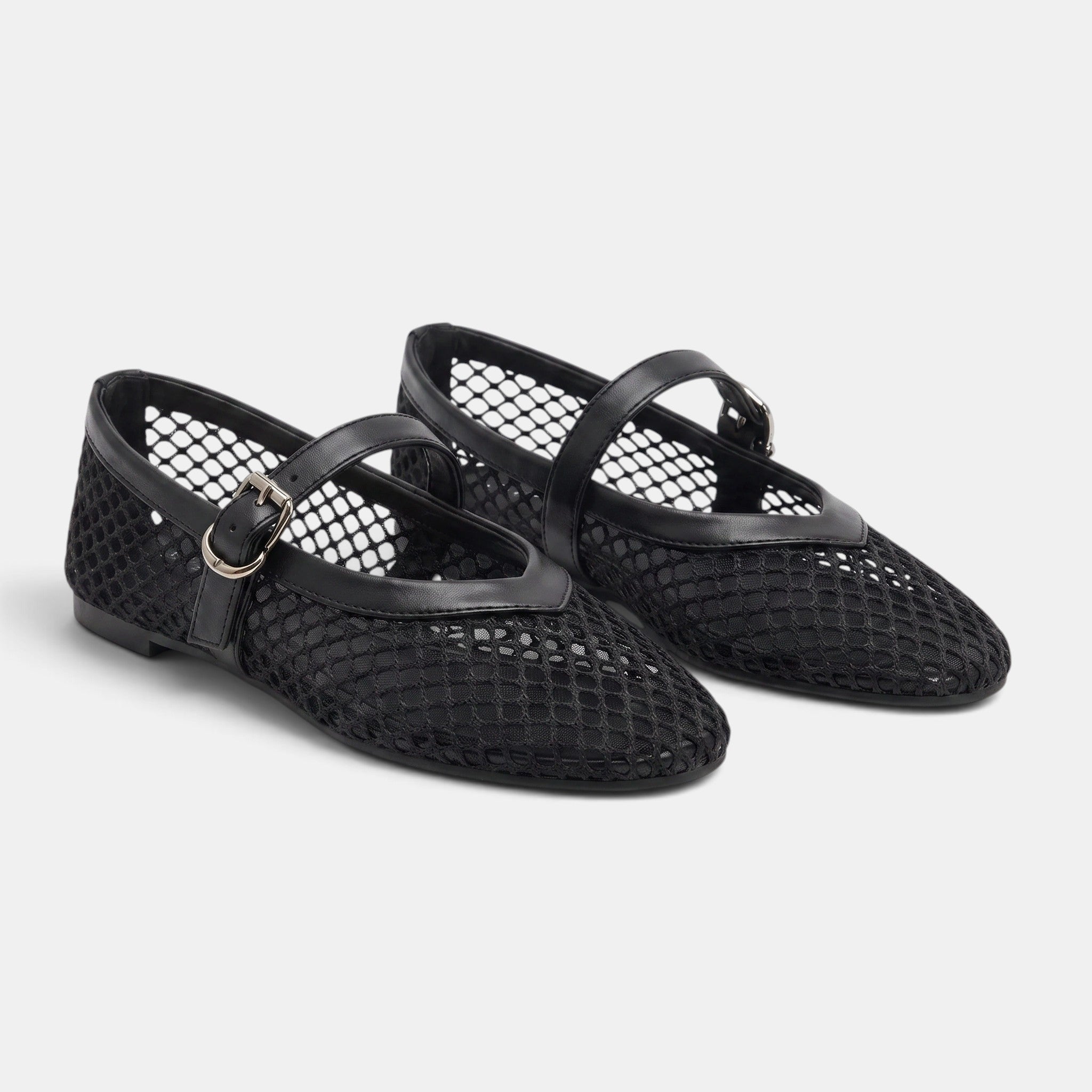 Women's Ballet Flats with Mary Jane Strap and Buckle Closure