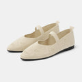Women's Ballet Flats with Mary Jane Strap and Pointed Toe