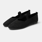 Women's Ballet Flats with Mary Jane Strap and Pointed Toe