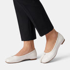 Women's Ballet Flats with Split Toe and Bow Detail