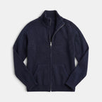 Women's Cardigan with Funnel Neck and Zip Front